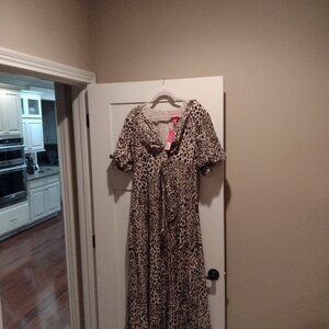Lilly Pulitzer Animal Print Dress Size 12 NWT